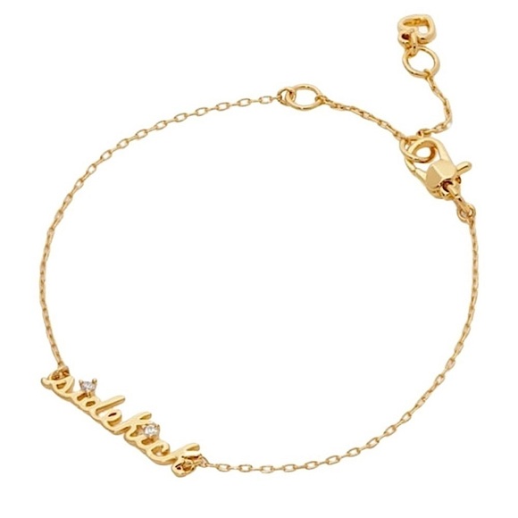 KATE SPADE • Gold Say Yes Side Kick Bracelet - Picture 1 of 5